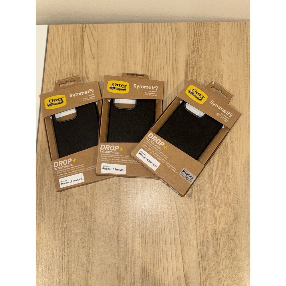 OtterBox iPhone 15 Pro Max Symmetry Cactus Leather Case Black Slim‎ Protection - Picture 7 of 7